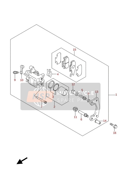 Suzuki UH125A BURGMAN 2020 BREMSSATTEL HINTEN für ein 2020 Suzuki UH125A BURGMAN